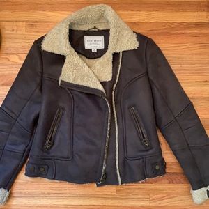 Leather Lucky Brand jacket lined with Faux Fur
